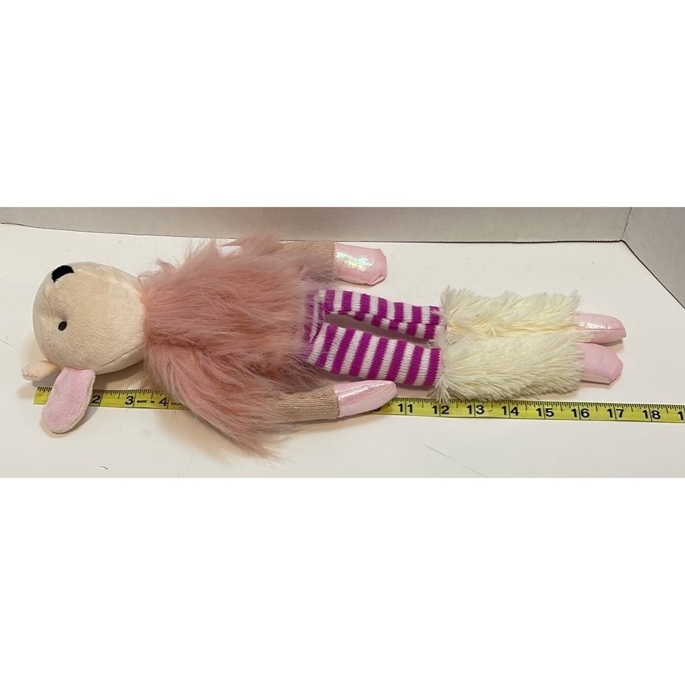Manhattan Toy Company pink reindeer fur plush - Picture 5 of 7